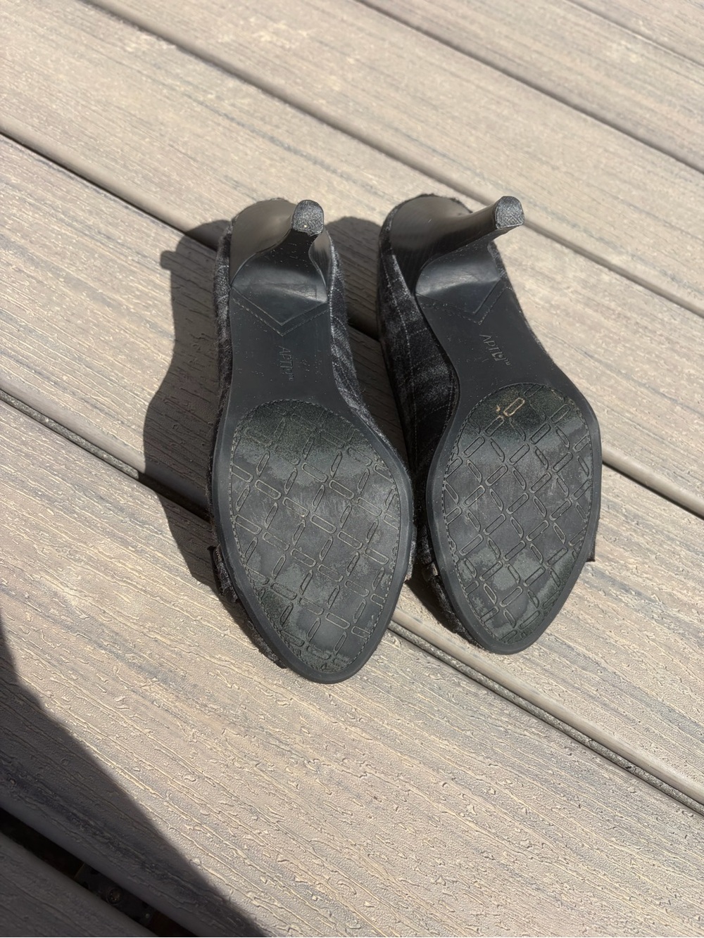 Apt. 9 Black Peep-Toe Buckle Pumps - Picture 3 of 7